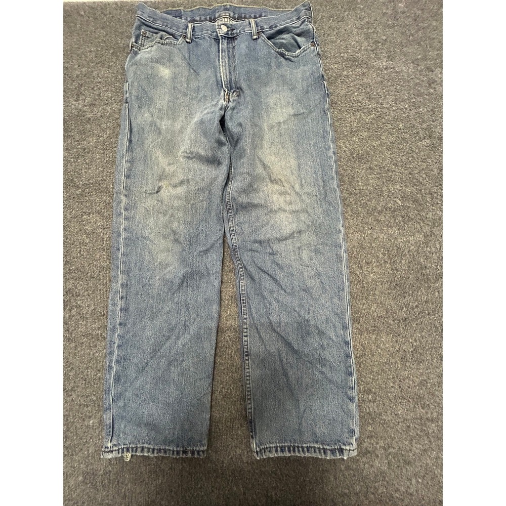 Levi's Jeans Mens Size 36 Blue 550 Relaxed Fit Denim Faded Distressed Tapered